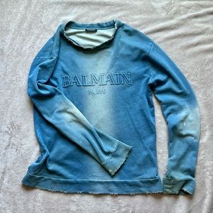 balmain washed logo sweatshirt